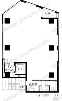 ラウンドクロス西新宿4階の間取図