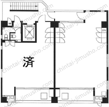 道玄坂TRビル6階の間取図