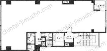 Biz Feel 田町6階の間取図
