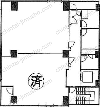 第2AKビル4階の間取図
