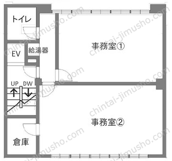 第一昭和ビル6階の間取図
