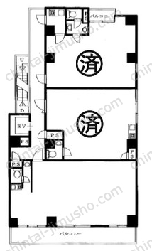 ユニオンビル工新4階の間取図