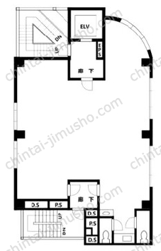 池袋ロイヤルビル6階の間取図