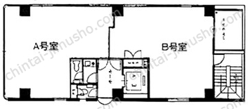 志知ビル5階の間取図