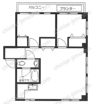 シャンブル神宮前2階の間取図
