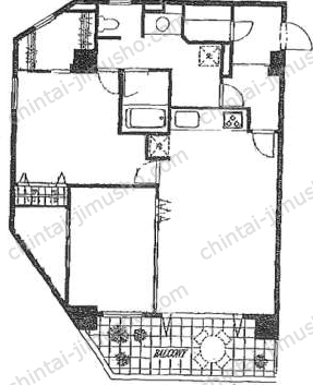 原宿コーポ別館2階の間取図