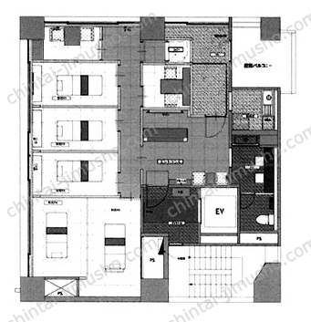 銀座槇町ビル2階の間取図