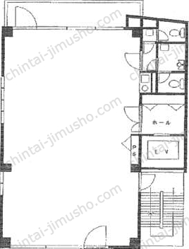 SHIBATA BLDⅢ3階の間取図