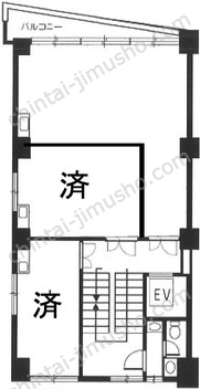 渋谷新生ビル9階の間取図