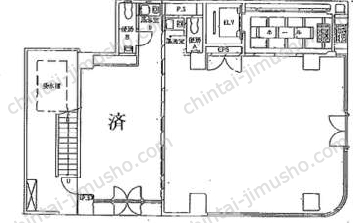 HKビル1階の間取図
