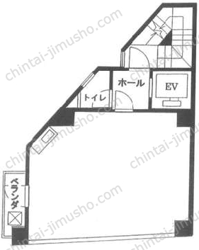 ワコー代々木ビル6階の間取図