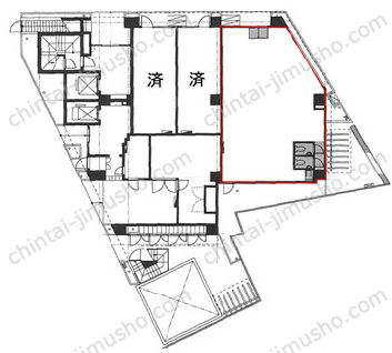 御殿山アネックス2号館1階の間取図
