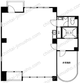 石阪ビル5階の間取図
