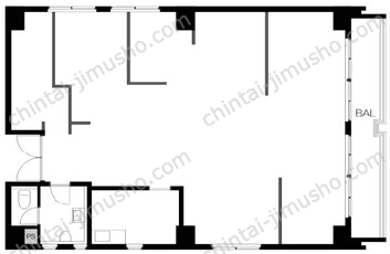 元赤坂マンション2階の間取図
