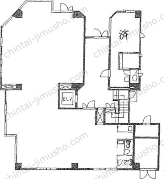 金子ビル1階の間取図