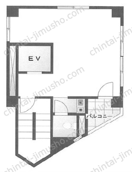 昭和ビル4階の間取図