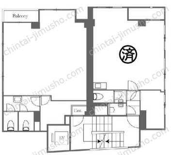 OD表参道ビル3階の間取図
