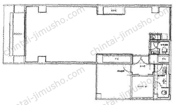 山崎須田町ビル9階の間取図