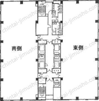 大崎ニューシティ4号館／新大崎勧業ビル14階の間取図
