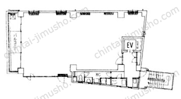 Ikigai Bashiビル6Fの間取図