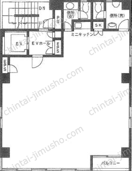 銀座中央ビル3階の間取図