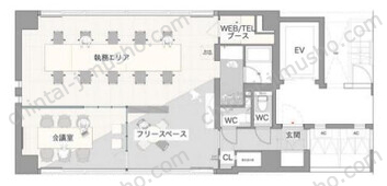 デュープレックス銀座タワー8／1411Fの間取図