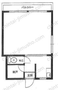 中公ビル御苑グリーンハイツ5階の間取図