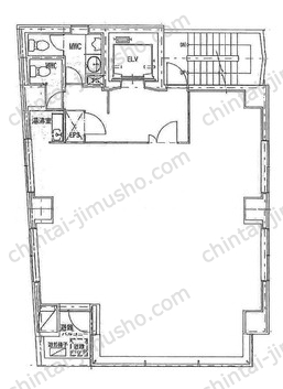 群成舎八丁堀ビル2階の間取図