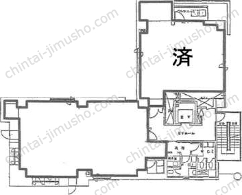 ルート西池袋ビル4階の間取図