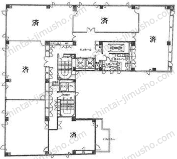 麹町鶴屋八幡ビル9階の間取図