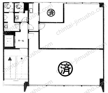由良ビル5階の間取図