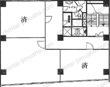 中島第一ビル4階の間取図