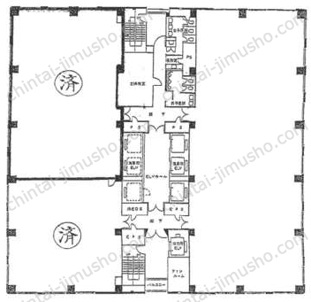 大崎ニューシティ4号館／新大崎勧業ビル4階の間取図