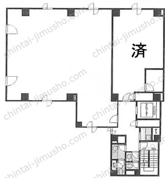 GINZA ONE BUILDING4階の間取図