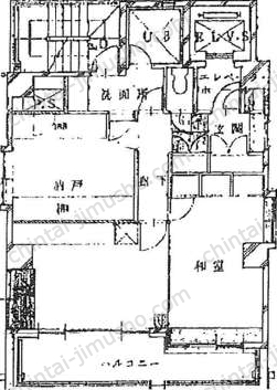 ルート蛎殻町ビル8階の間取図