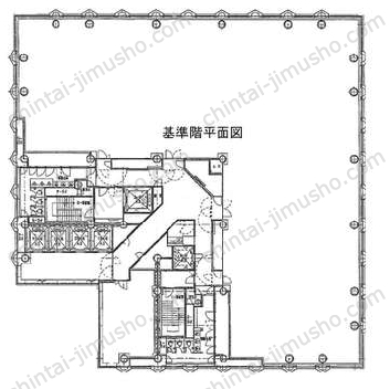 日土地西新宿ビル4階の間取図