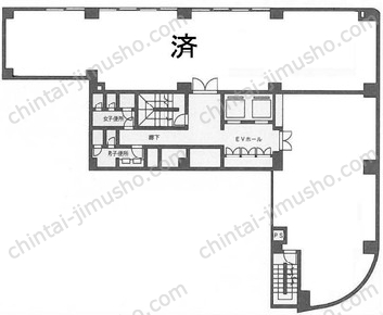 日本橋TSビル4階の間取図
