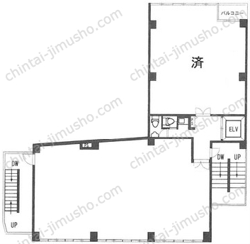 茅場町K-1ビルの間取図