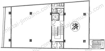 東都赤坂ビル6階の間取図