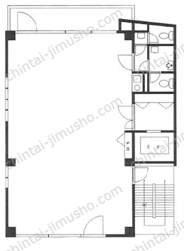 SHIBATA BLDⅢ6階の間取図
