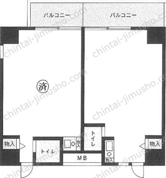 新宿ダイカンプラザ ビズネス清田ビル9階の間取図