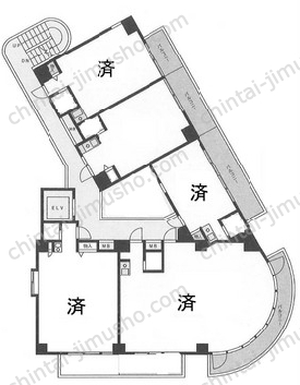 新宿ダイカンプラザ ビズネス清田ビル7階の間取図