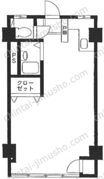 原宿コーポ3階の間取図