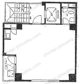 西新宿ビル3階の間取図