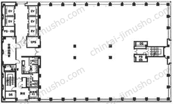 新宿三井ビルディング二号館6階の間取図