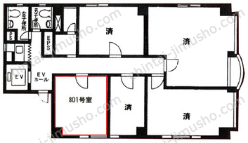 イワカタビルの間取図