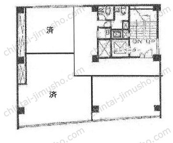 中島第一ビル4階の間取図