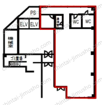 グランバレー三崎町1階の間取図
