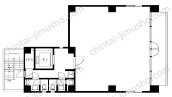永井ビル／スペラボ八丁堀3丁目店5階の間取図