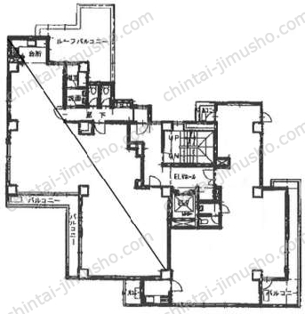 神南ハイム2階の間取図
